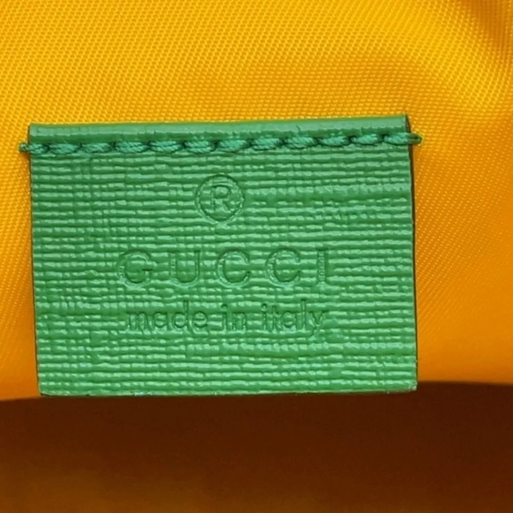 GUCCI GG Supreme Drawstring Backpack Horsebit Clover Print Italy NWOT - Picture 8 of 10